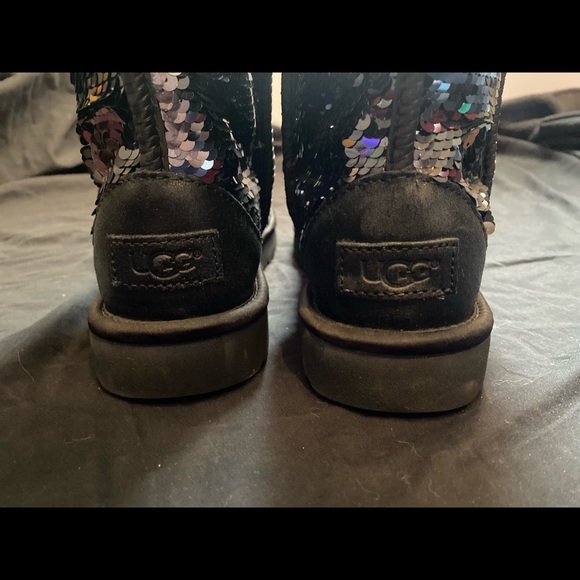 UGG Black Sequined Boots - Picture 3 of 8